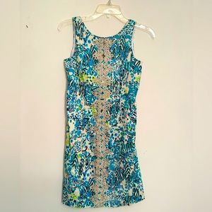 Lilly Pulitzer Dress -Size 00- Ember See Oat Escapades Shift Everglades Gold